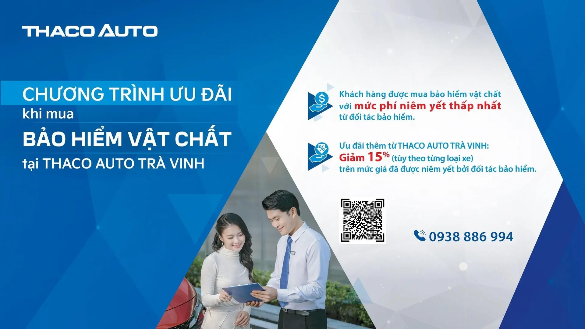 "An tâm tuyệt đối” khi mua bảo hiểm vật chất tại THACO AUTO Trà Vinh