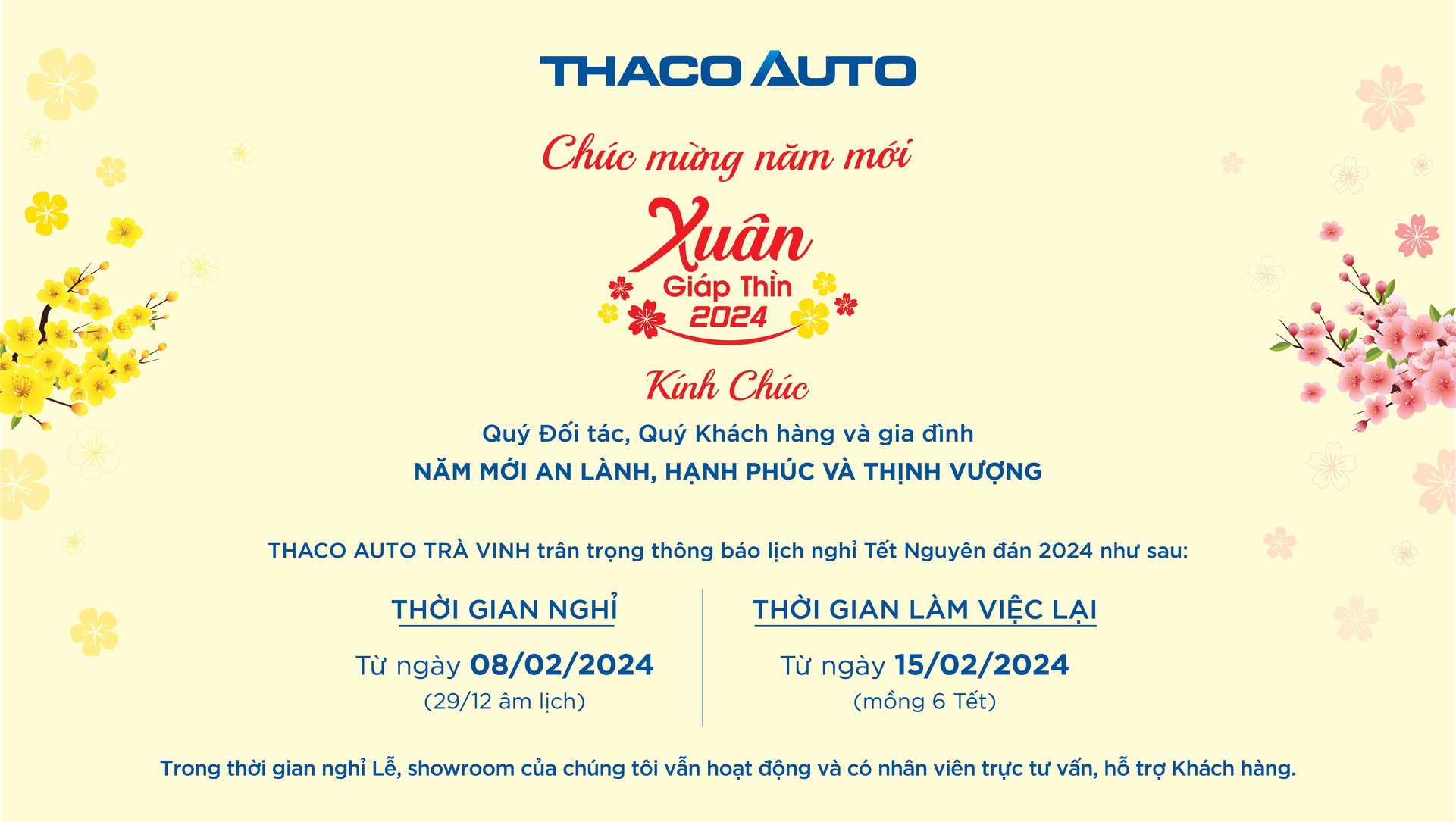 Thông tin cho khách hàng, đối tác về thời gian nghỉ Tết Nguyên Đán của Cty TT trên Zalo_Viber_Messenger-min